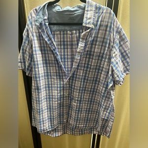IZOD Saltwater Relaxed Classics-Plaid Shirt